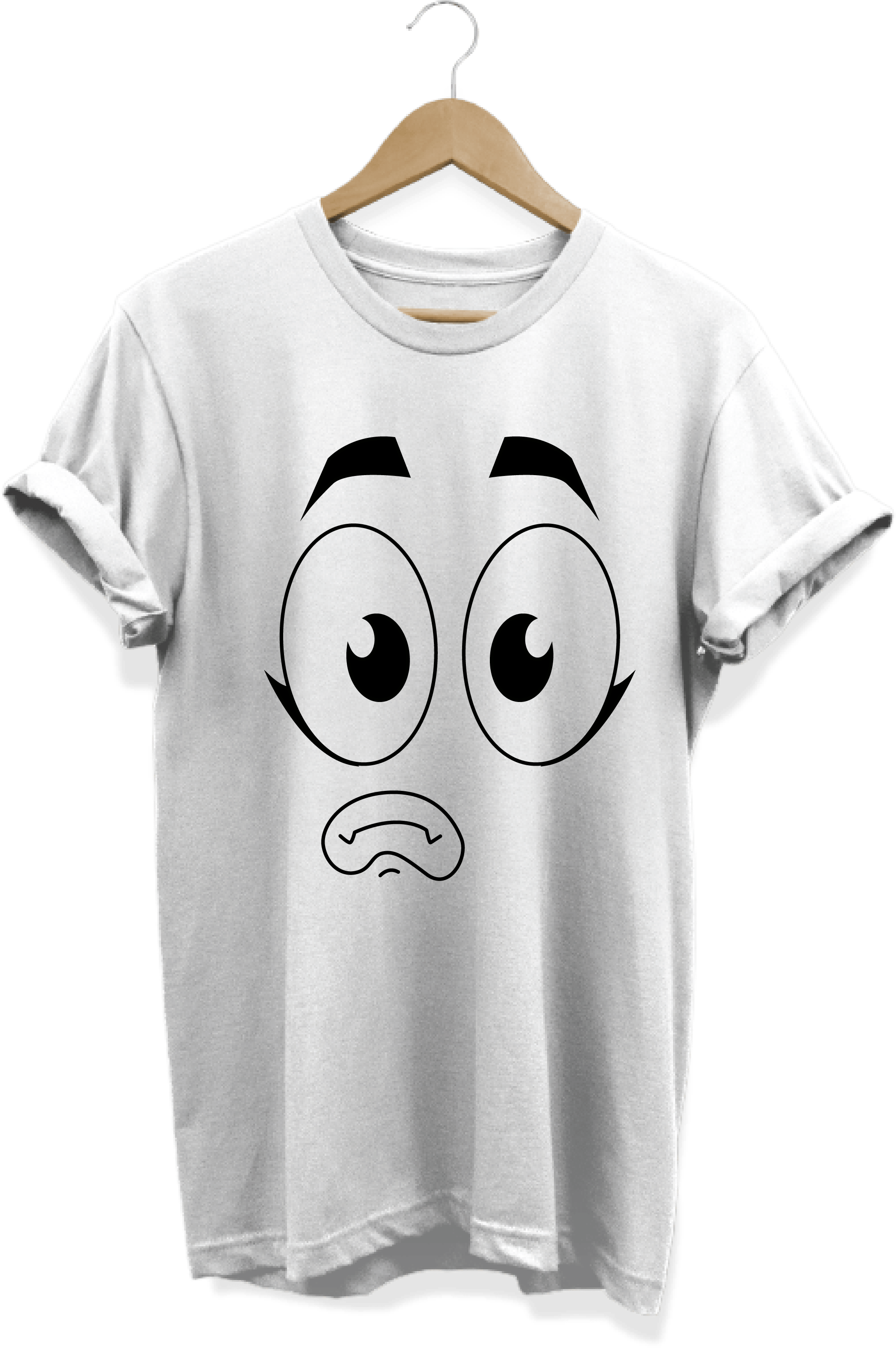 Worried Face T Shirt Design