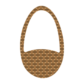 Woven Basket Easter Egg PNG with transparent background