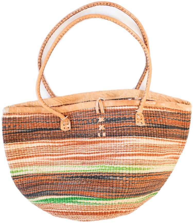 Woven Beach Bag Striped Design.png