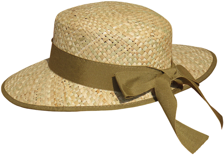 Woven Straw Hatwith Ribbon