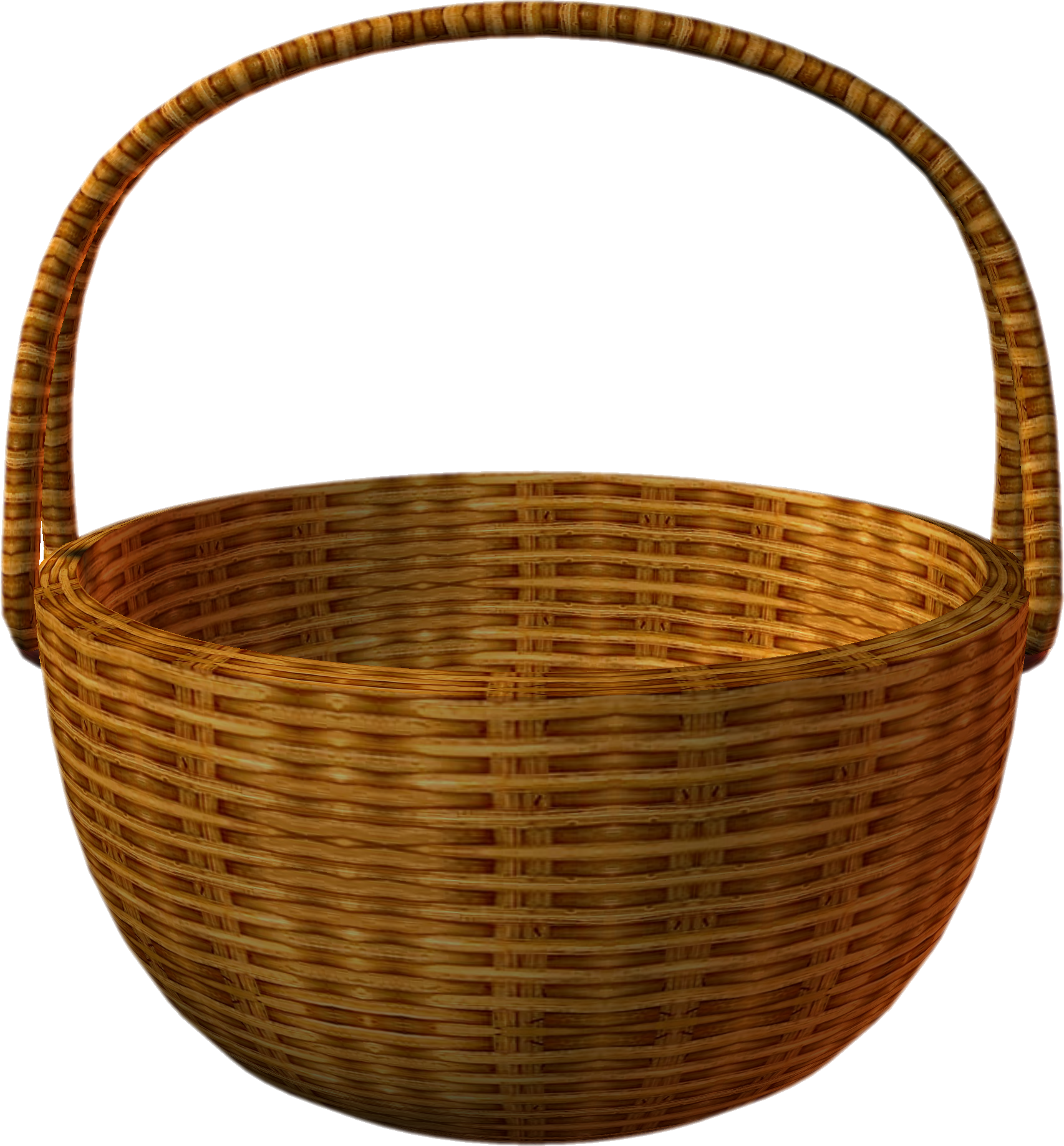 Woven Wicker Basket Handle