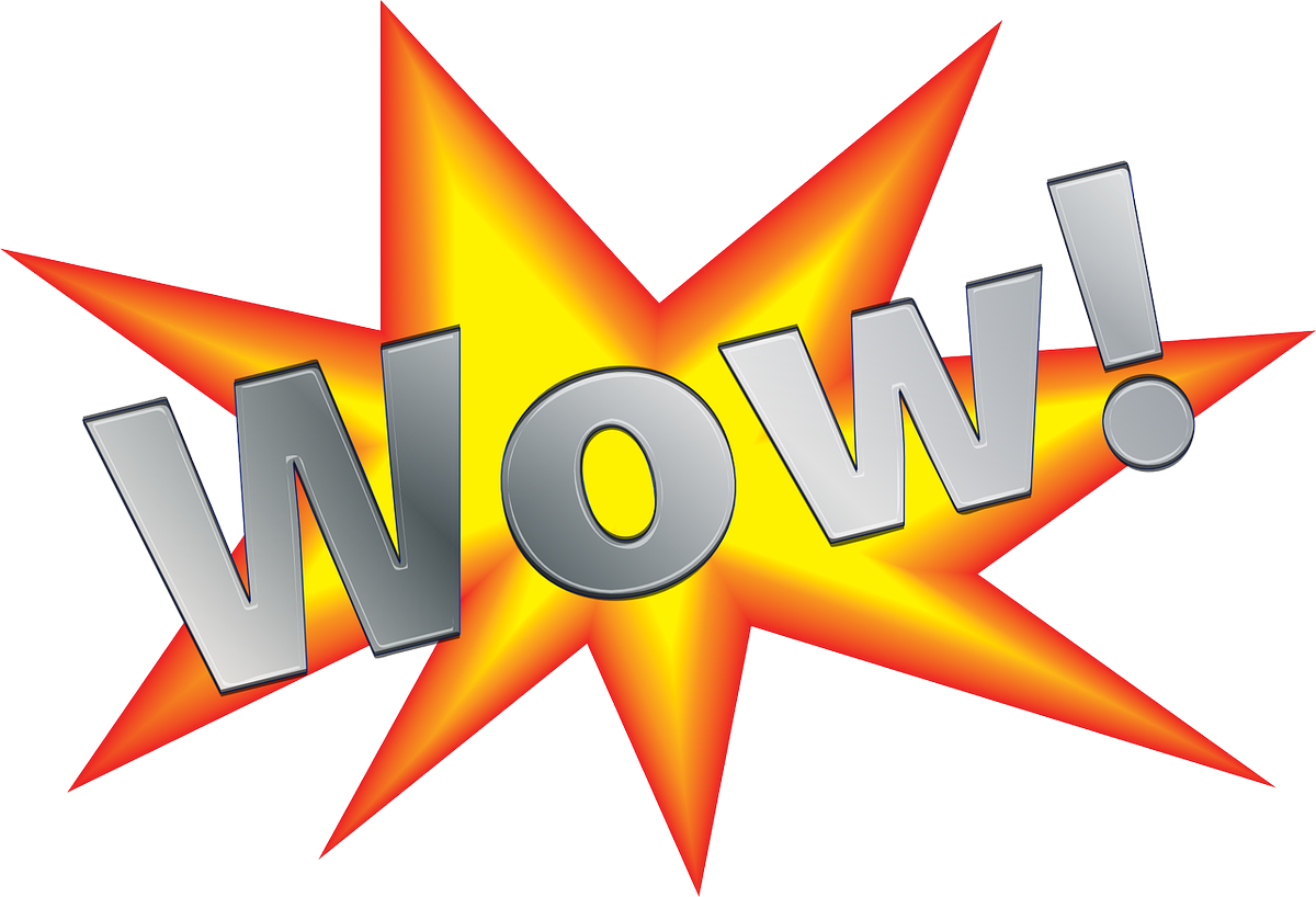 Wow Exclamation Graphic PNG with transparent background
