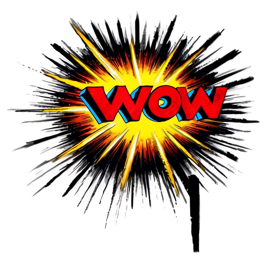 Wow Vintage Comic PNG fwt33 PNG with transparent background