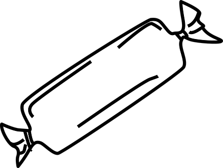 Wrapped Candy Silhouette PNG with transparent background