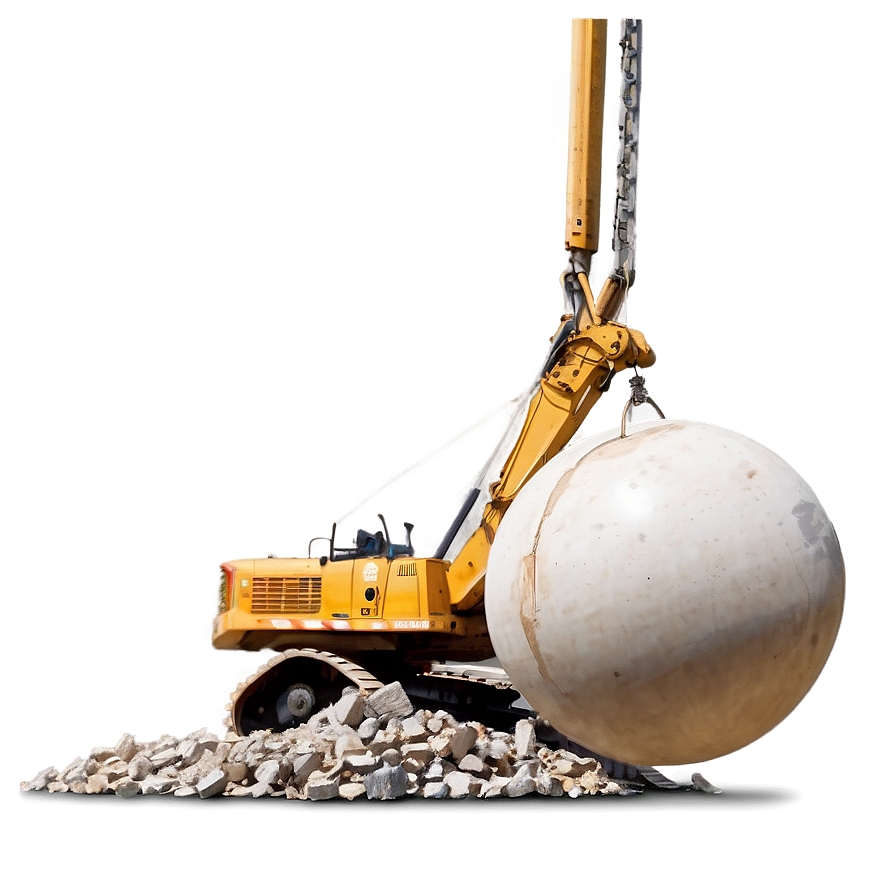 Wrecking Ball In Demolition Work Png 06112024