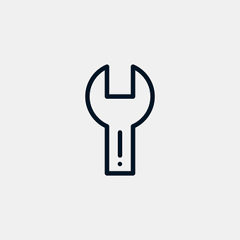 Wrench Icon Simple Design PNG with transparent background