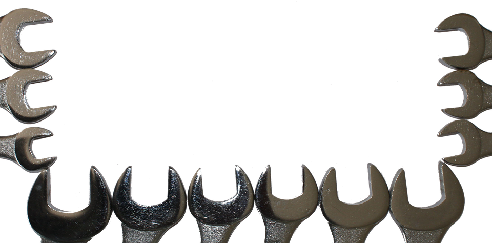 Wrenches Frame Design PNG with transparent background