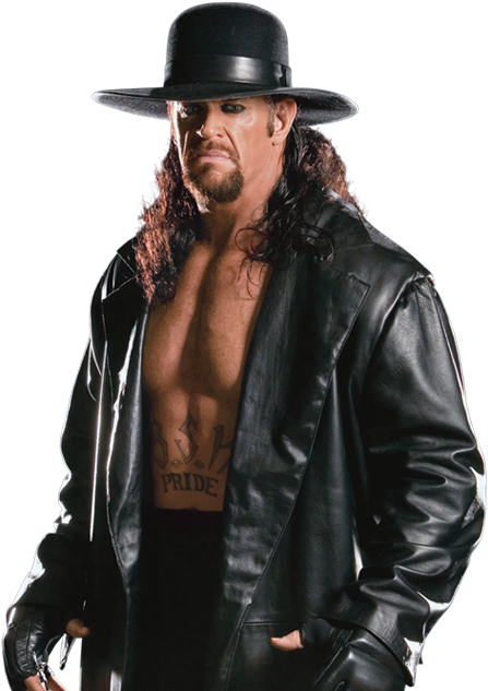 Wrestler_ Undertaker_ Black_ Hat_ Leather_ Coat