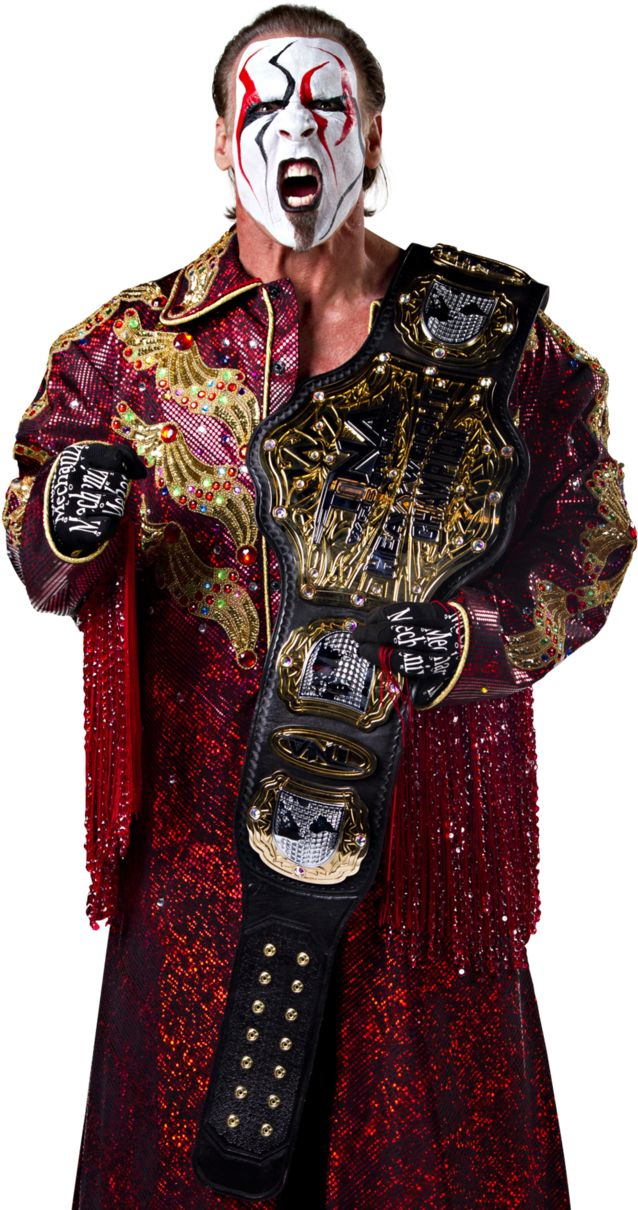 Wrestler_with_ Face_ Paint_and_ Championship_ Belt