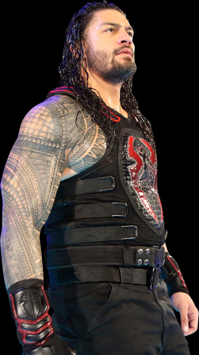 Roman Reigns Lineart - Roman Reigns Red Attire, HD Png Download PNG with transparent background