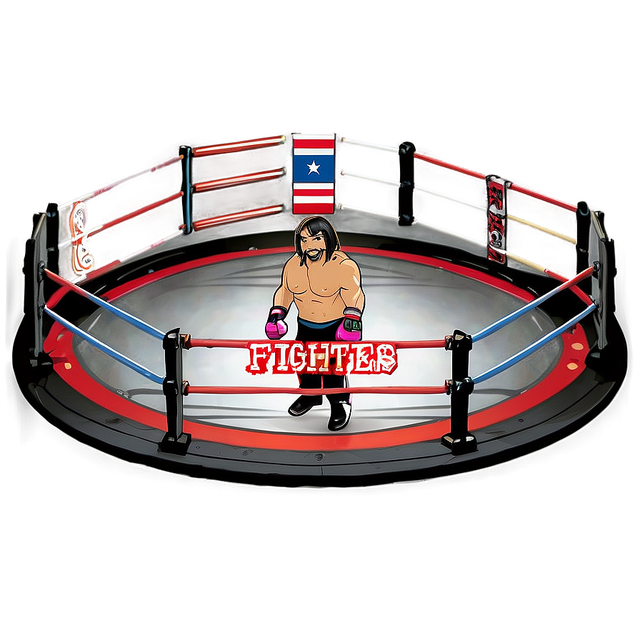 Wrestling Ring With Fighters Png Dpb31