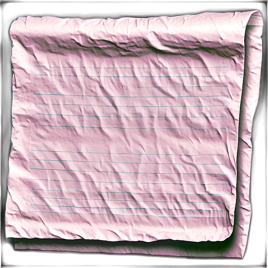 Wrinkled Paper Note Sheet Png 06282024