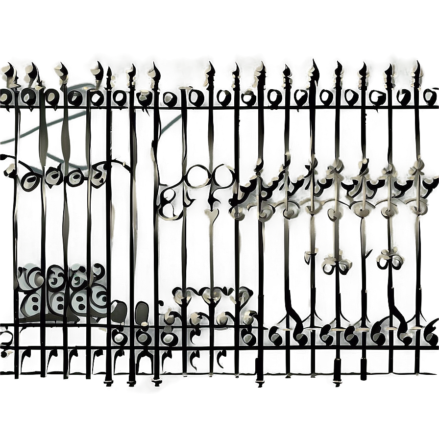 Wrought Iron Fence PNG pak33 PNG image with a transparent background, free high-resolution download