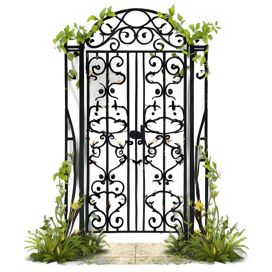 Wrought Iron Vine Gate Png 86