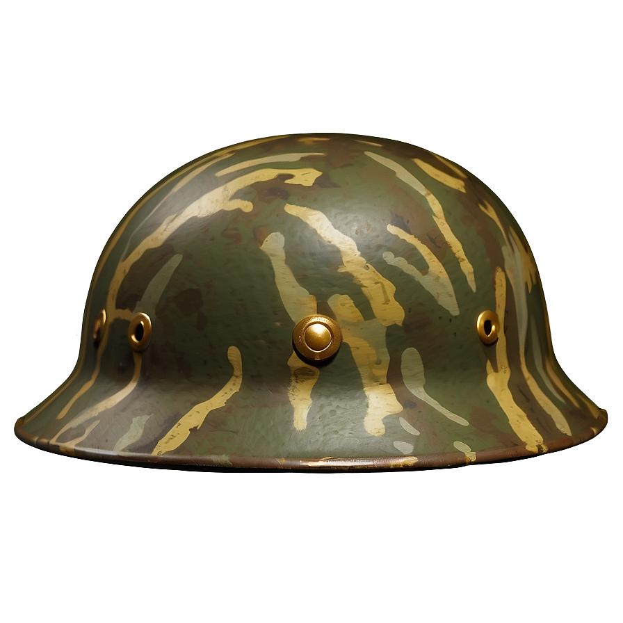 Ww2 Helmet With Camo Paint Png 06132024