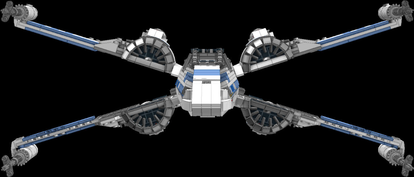 X Wing Fighter Isolated