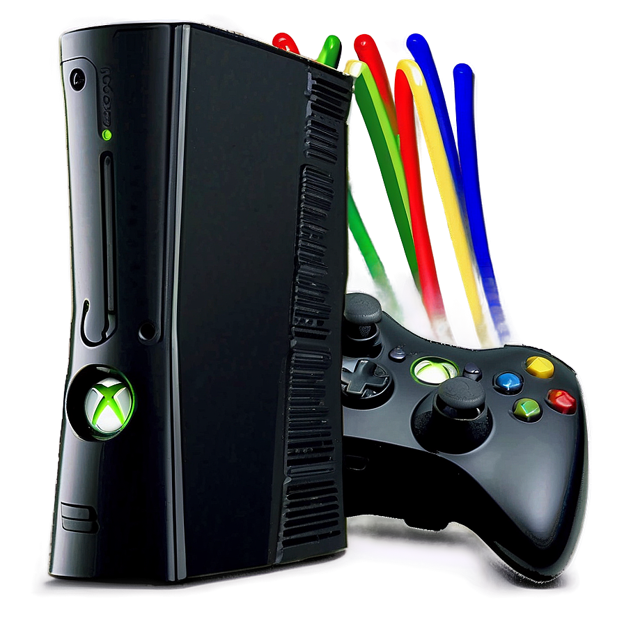 Xbox 360 Console With Hdmi Cable Png 34