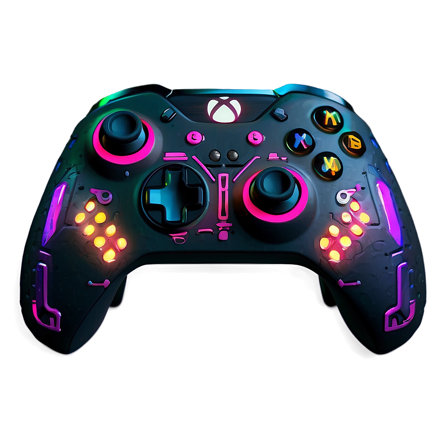 Xbox Controller Cyberpunk Edition Png 05252024