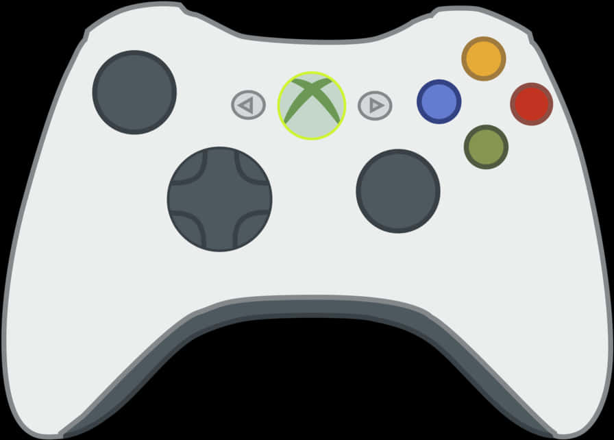 Xbox Controller Cartoon Transparent Clipart Png - Xbox 360 Controller Clip Art, Png Download PNG with transparent background
