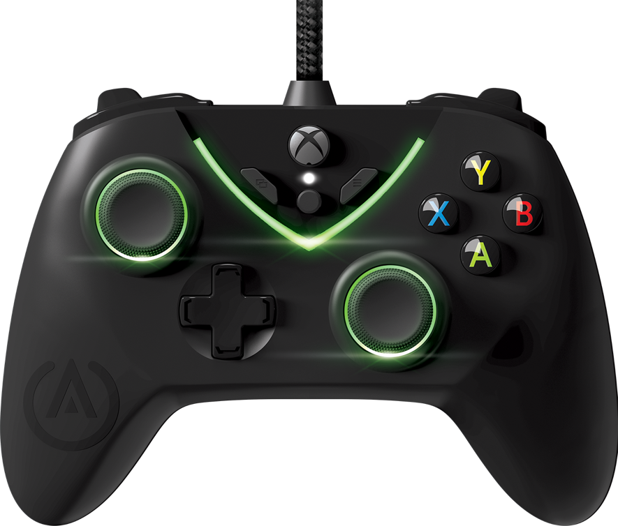 Xbox Controllerwith Green Lighting