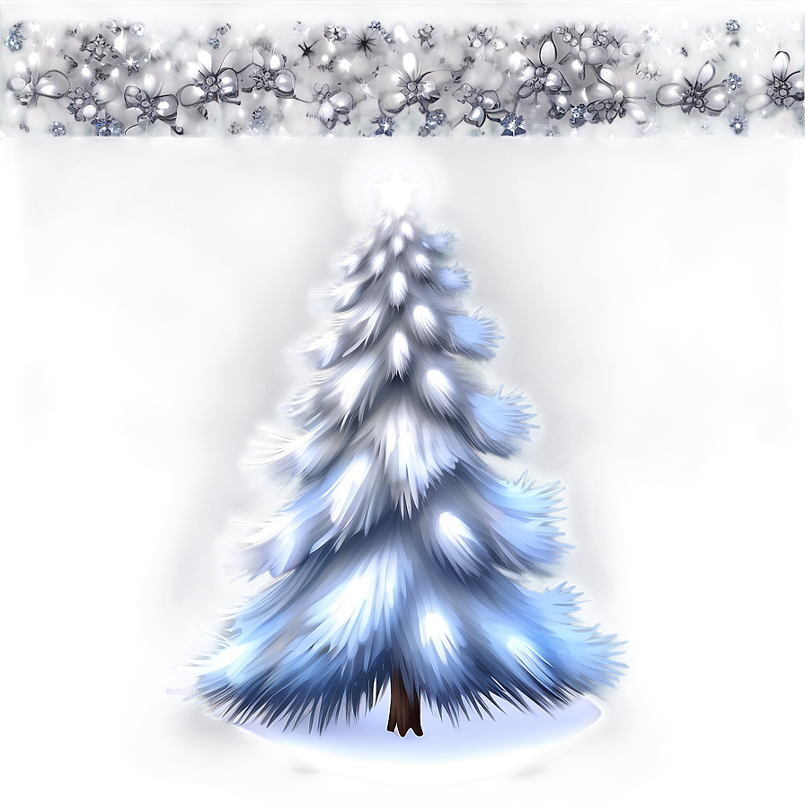 Xmas Tree Fluffy Snow Effect Png 06292024