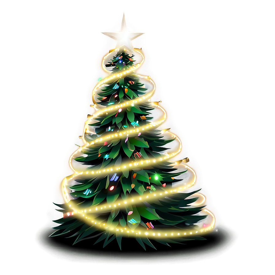 Xmas Tree Magical Lights Png Gne71