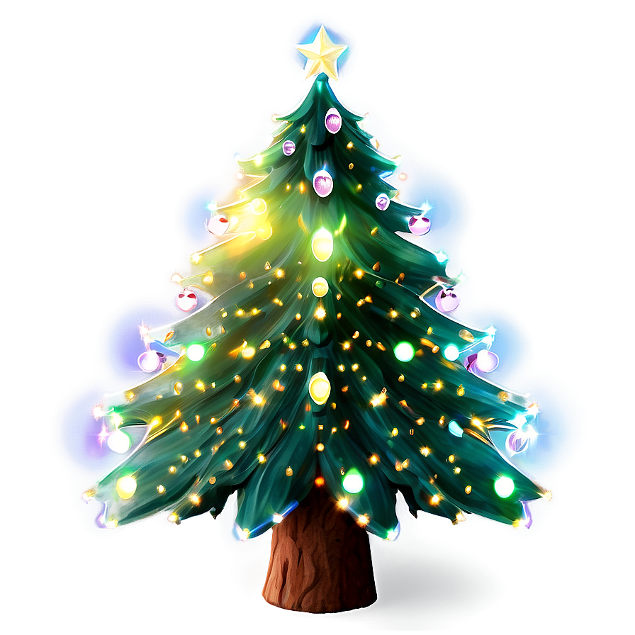 Xmas Tree Magical Lights Png Poa90