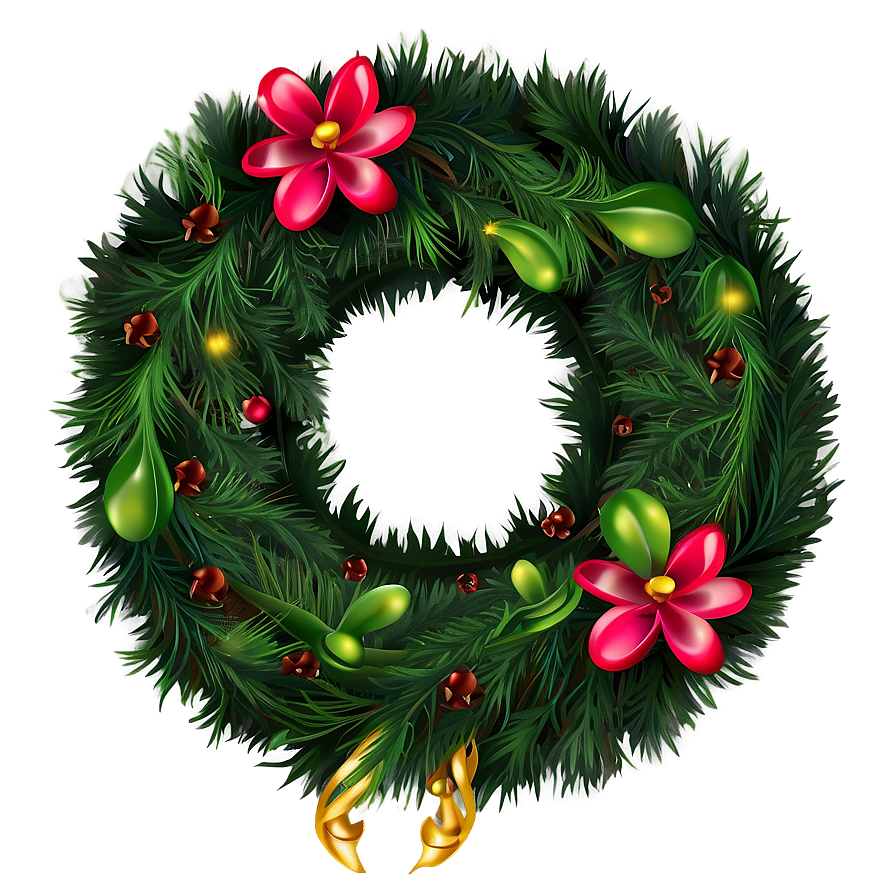 Xmas Wreath PNG 49 PNG image with a transparent background, free high-resolution download