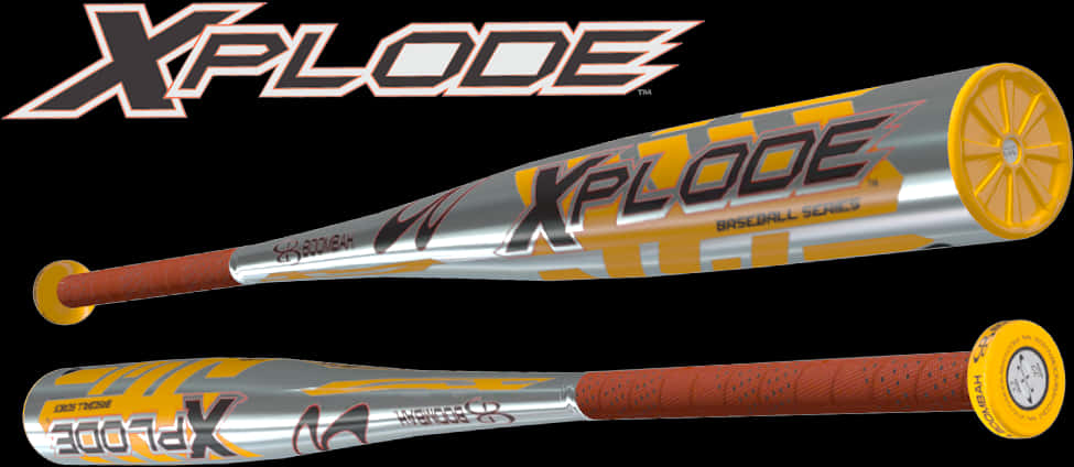 Xplode Baseball Bat Design PNG image with a transparent background, free high-resolution download