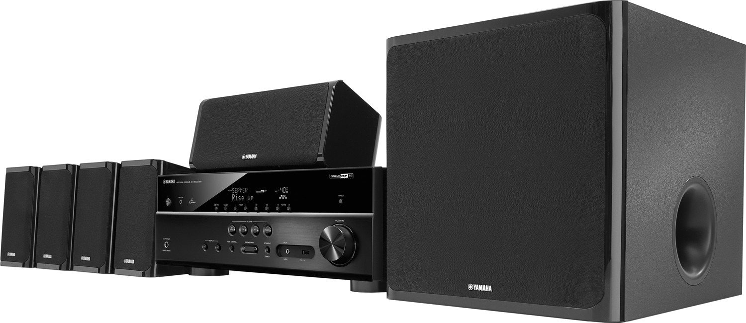 Home Theater System Png Photos - Yamaha 725w 5.1 Ch 3d Home Theater System Black, Transparent Png PNG with transparent background