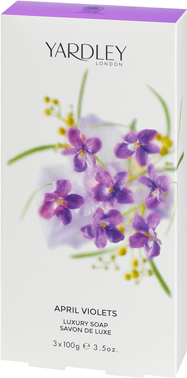 Yardley April Violets Soap Packaging