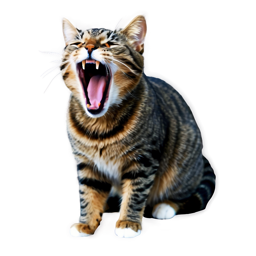 Yawning Cat Clipart Png Xim