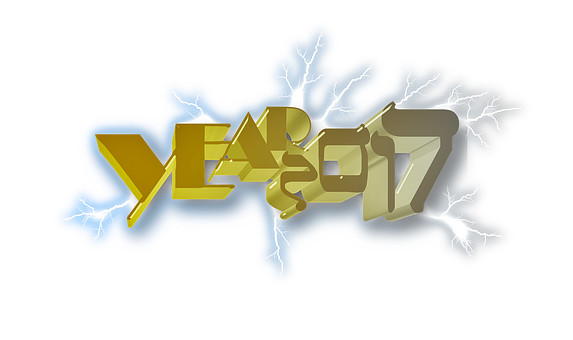 Year2017 Electric Effect PNG with transparent background