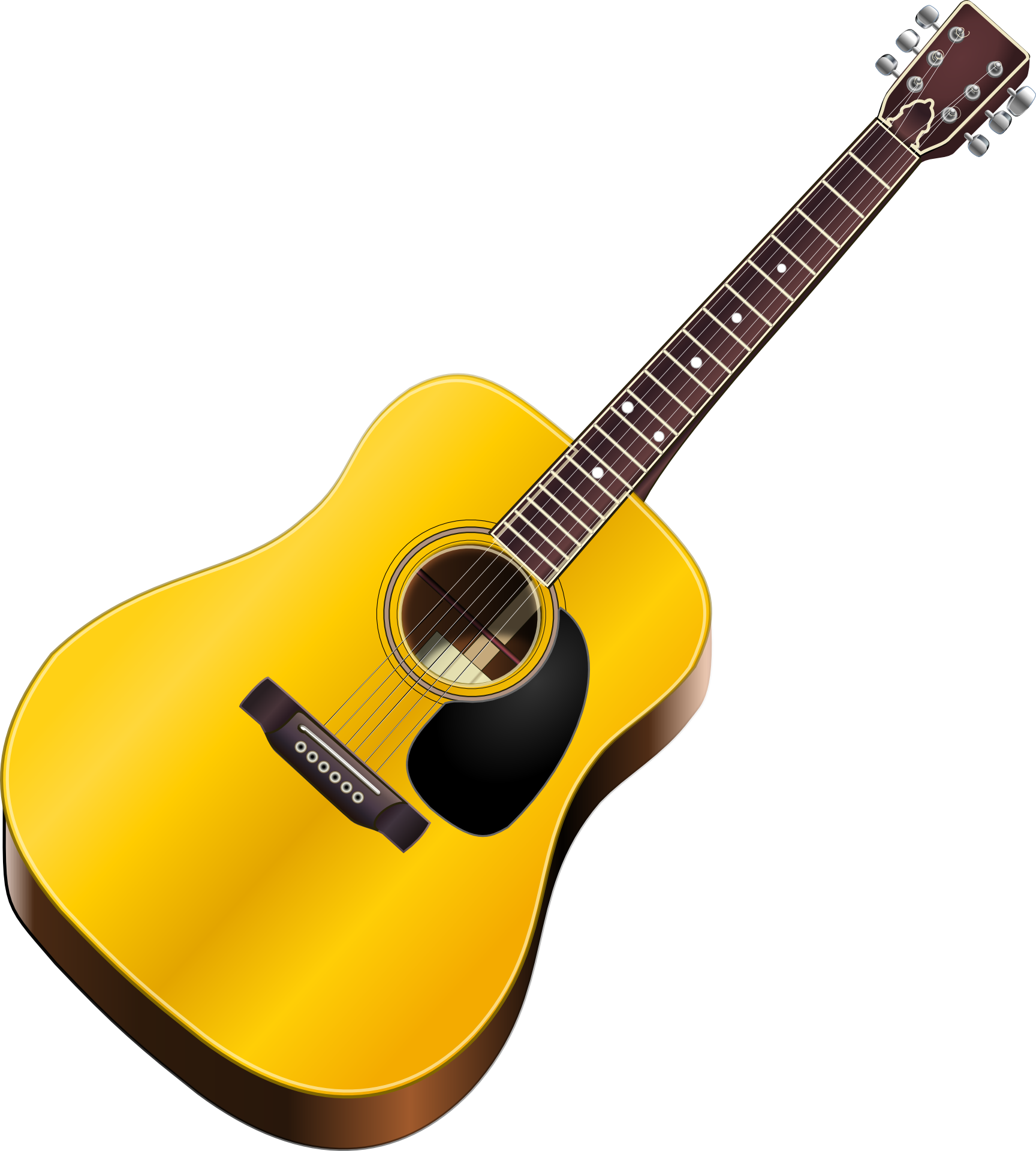 Yellow Acoustic Guitar