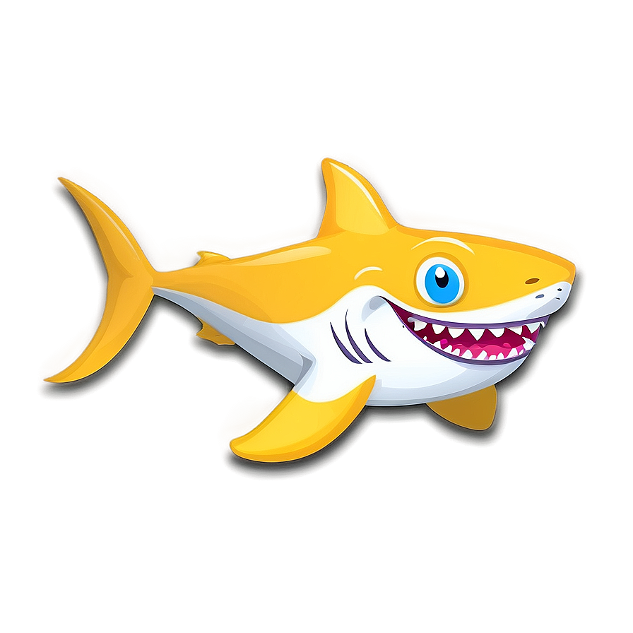 Yellow Baby Shark Clipart For Crafts Png 06212024