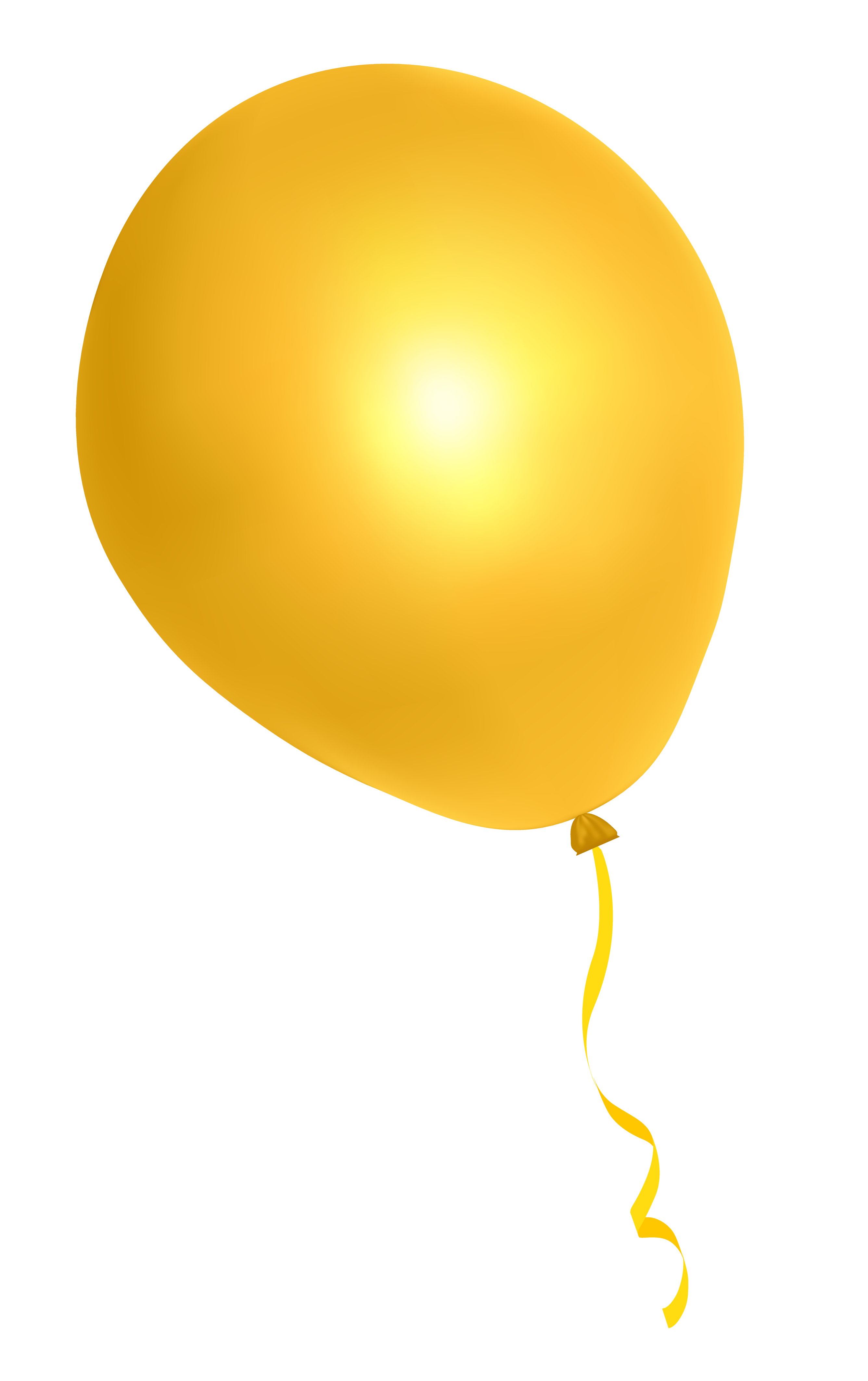 Yellow Balloon Floating Graphic