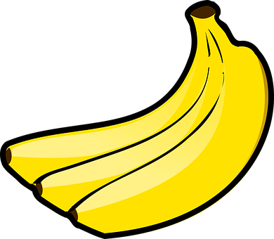 Yellow Banana Vector Illustration