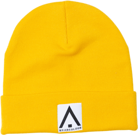 Yellow Beanie Wear Colour Logo