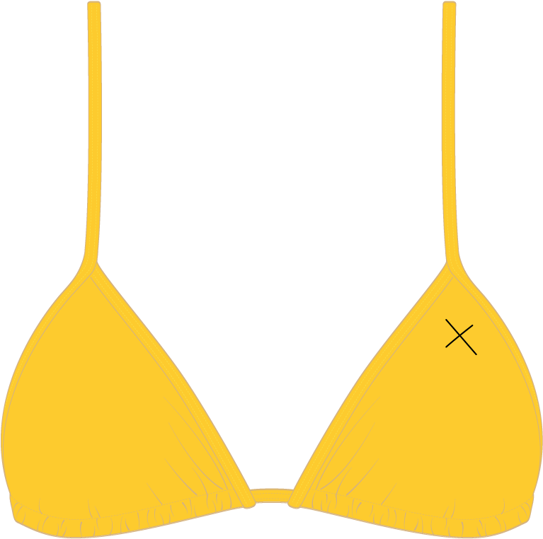Lily Yellow Bikini Top Ii - Boutinela Yellow Bikini PNG image with a transparent background, free high-resolution download