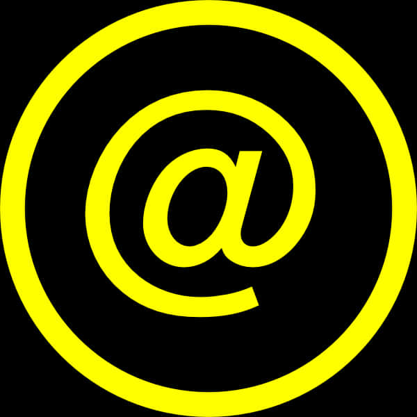 Yellow Black Email Icon