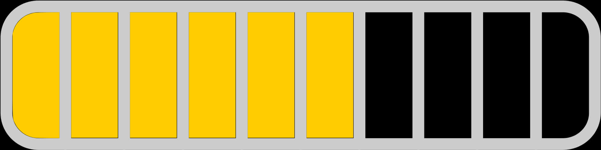 Yellow Black Loading Progress Bar PNG with transparent background
