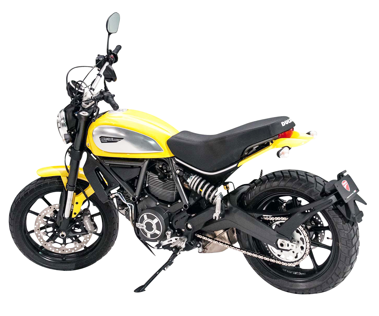 Yellow Black Scrambler Motorcycle