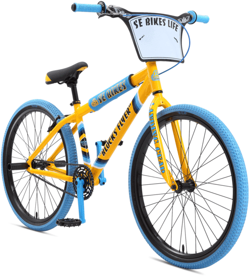 Yellow Blue B M X Bike