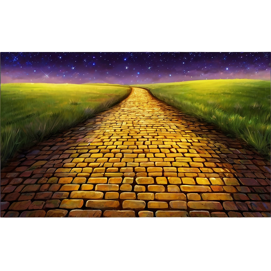 Yellow Brick Road At Twilight Png 06262024