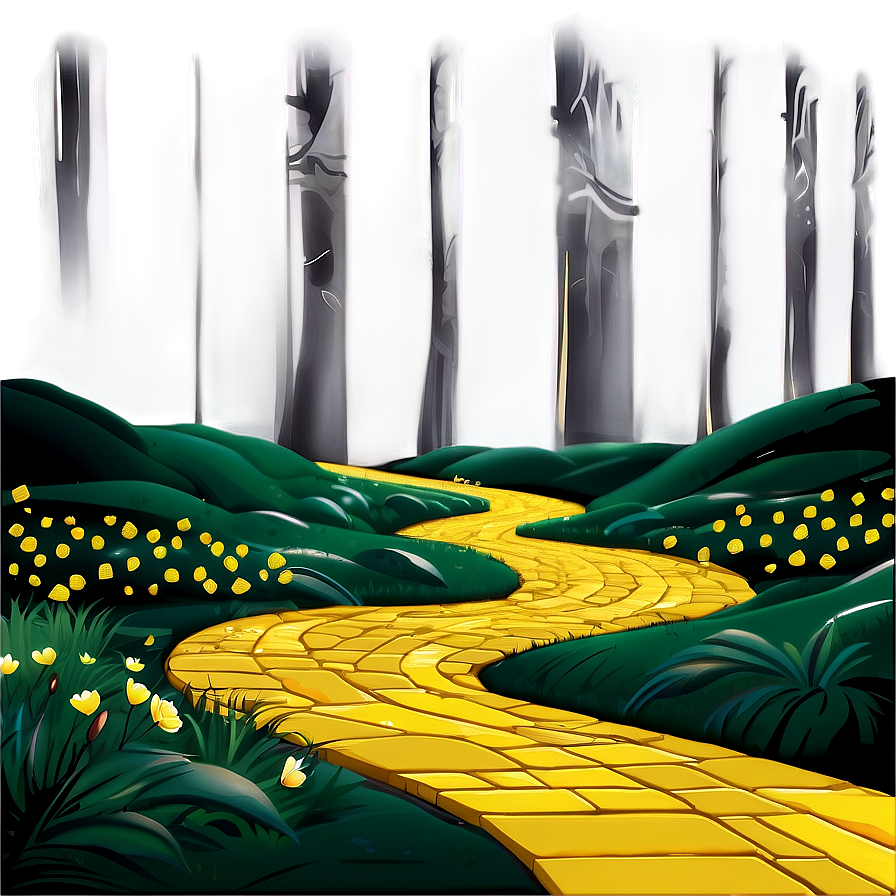 Yellow Brick Road Illustration Png 12