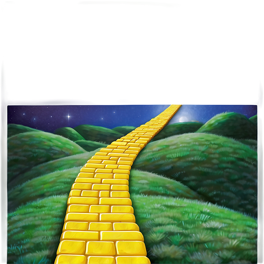 Yellow Brick Road In Moonlight Png Sfc