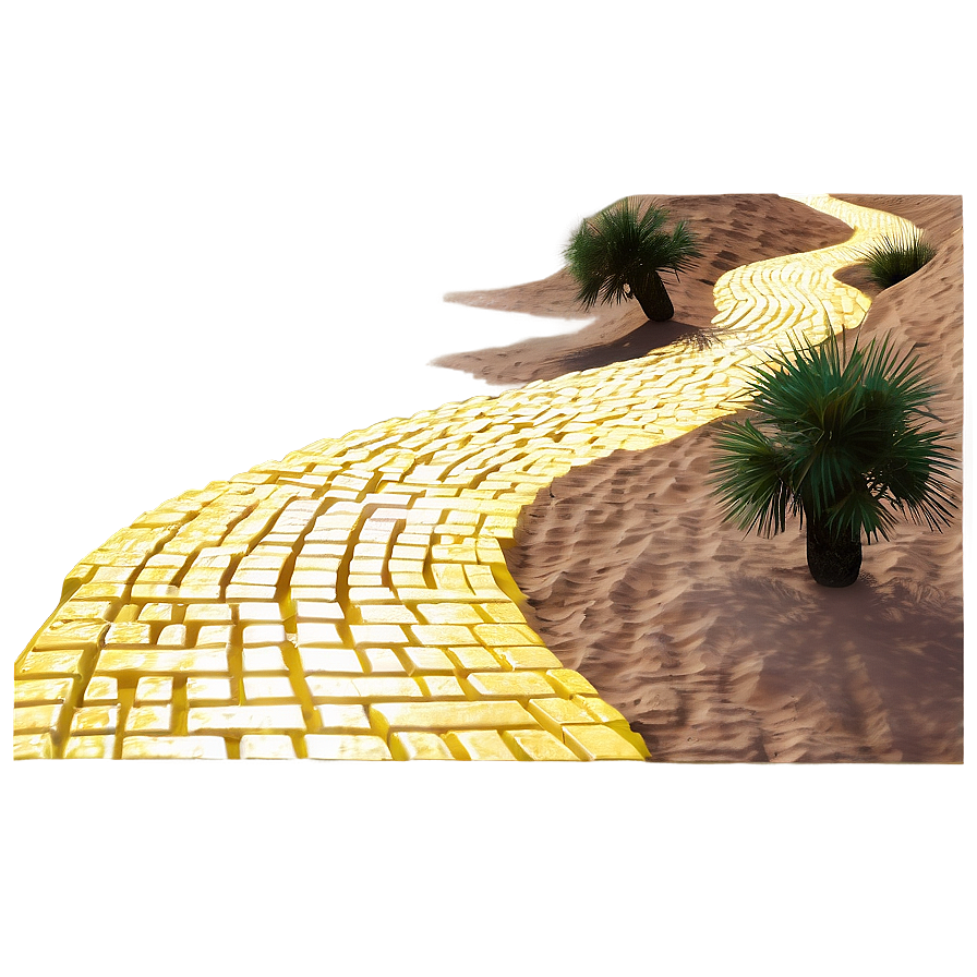 Yellow Brick Road Through Desert Oasis Png 59