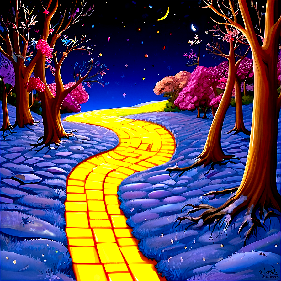 Yellow Brick Road Through Seasons Png 83