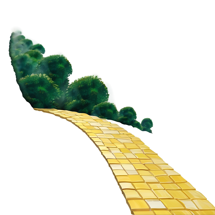 Yellow Brick Road Under Blue Sky Png 29