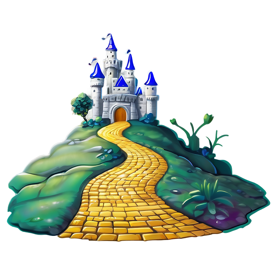 Yellow Brick Road With Wizard's Castle Png Pap28